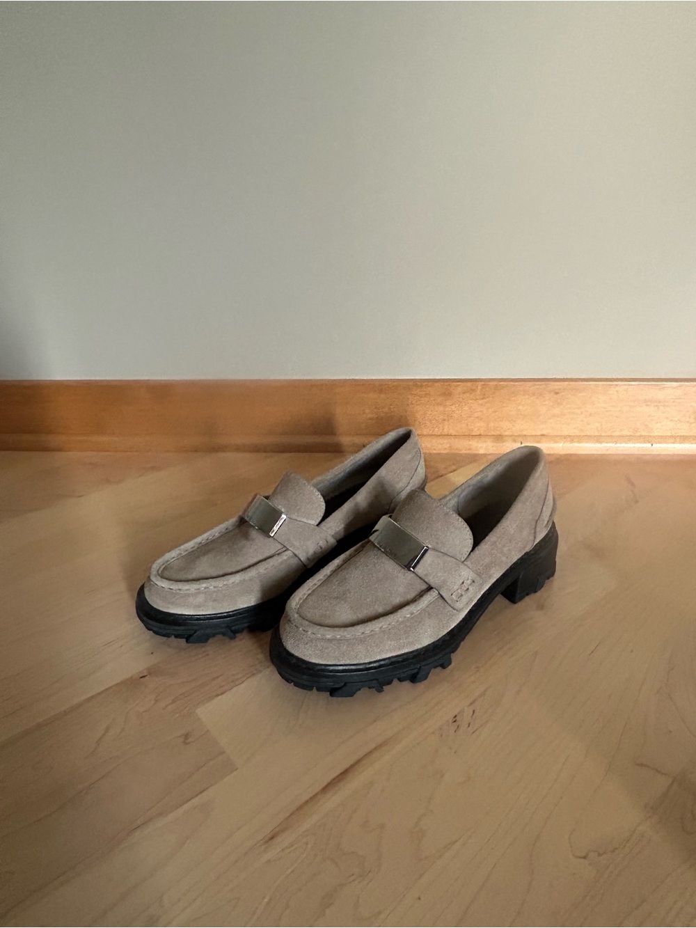 Rag & Bone Shiloh 2.0 Lug Loafers – Taupe Suede | EU Size 38 / US 7.5-8